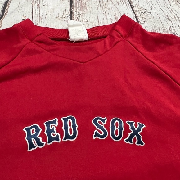 Boston Red Sox Therma Base Majestic Red Pullover Sports Shirt - Picture 6 of 8